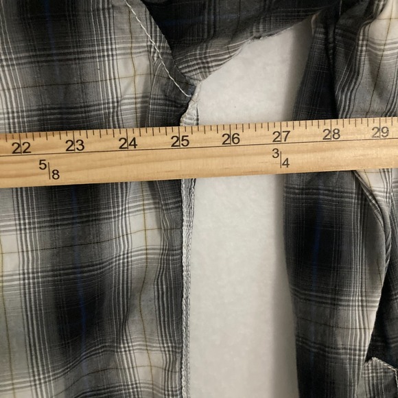 Rafter C Western Shirt Mens XXL Pearl Snap Plaid Embroidered Flip Cuff Cowboy - Picture 8 of 10